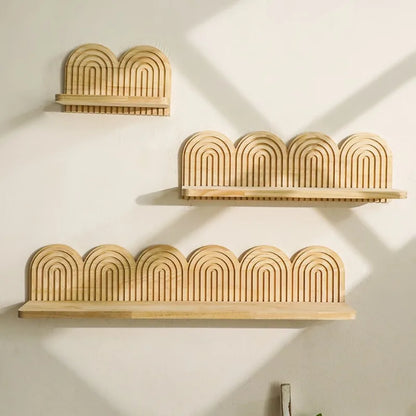 Spiral Solid Wood Wall Shelf