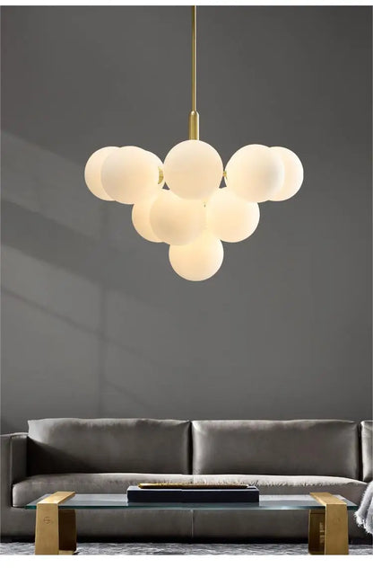 Nordic-Style Cascading Glass Globe Chandelier