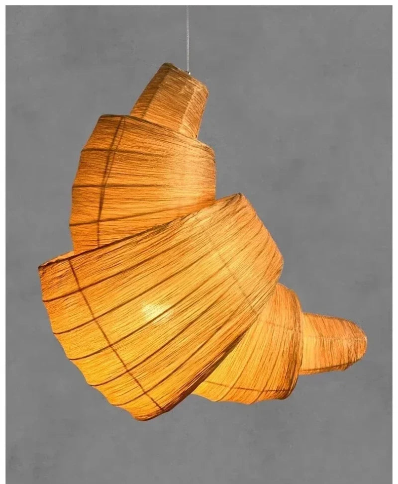 Nordic-Style Fabric Crescent Pendant Light