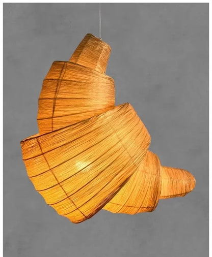 Nordic-Style Fabric Crescent Pendant Light