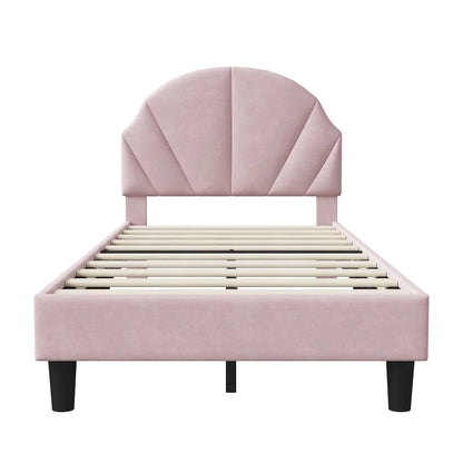 Single Velvet Bed with Flower Design