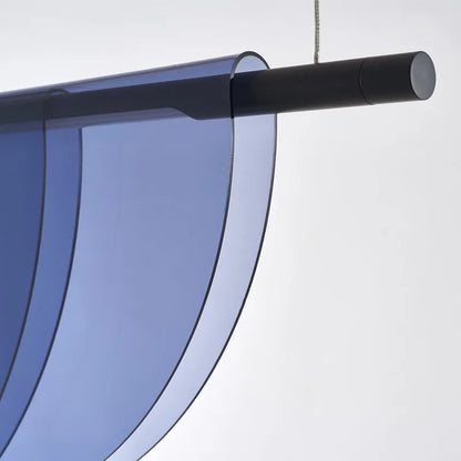 Macaron-Style Amber and Blue Acrylic Pendant Light