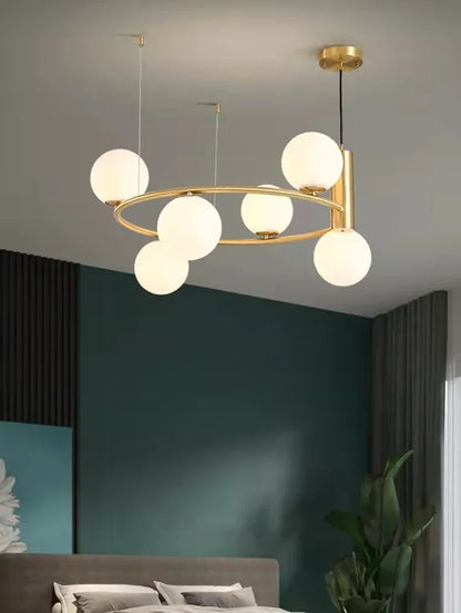 Nordic-Style Glass Globe Chandelier