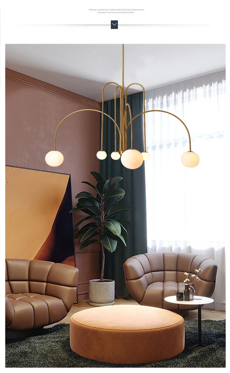 Nordic-Style Multi-Arm Spider Ceiling Light
