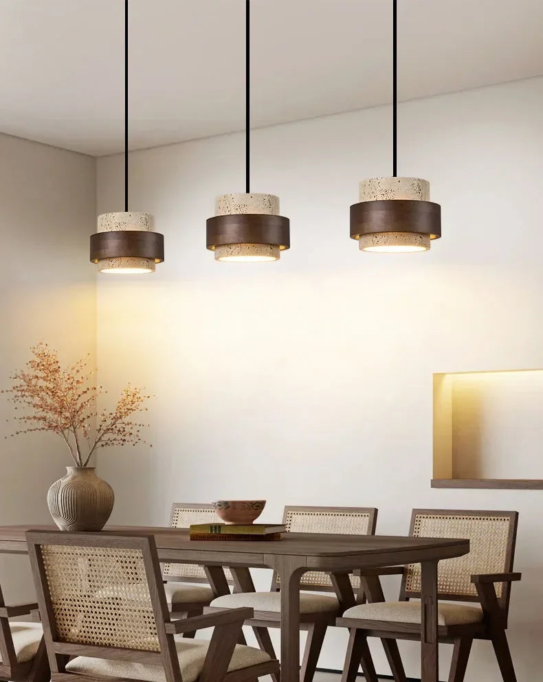 Wabi-Sabi Stone Bar Pendant Light