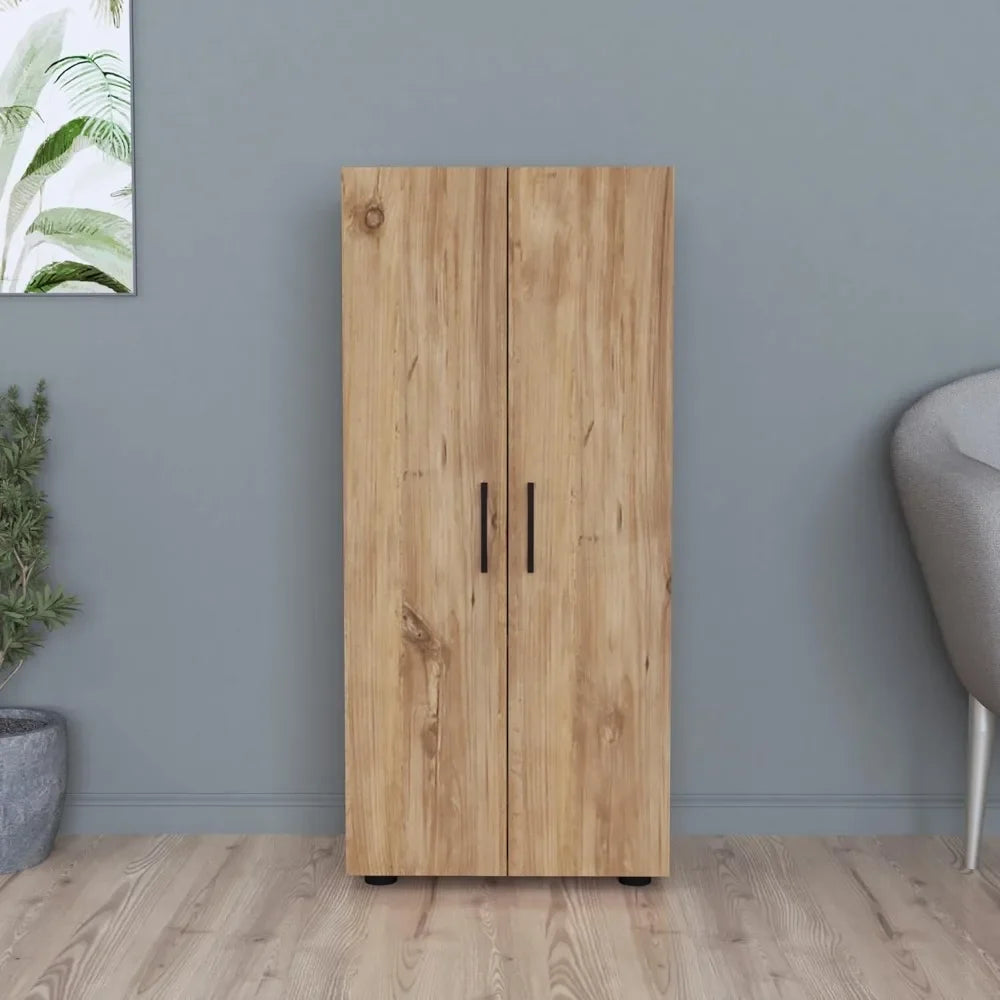 2-Door Oak Storage Cabinet