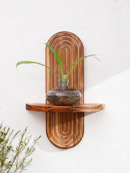 Bohemian Rustic Geometric Oval Wall Shelf