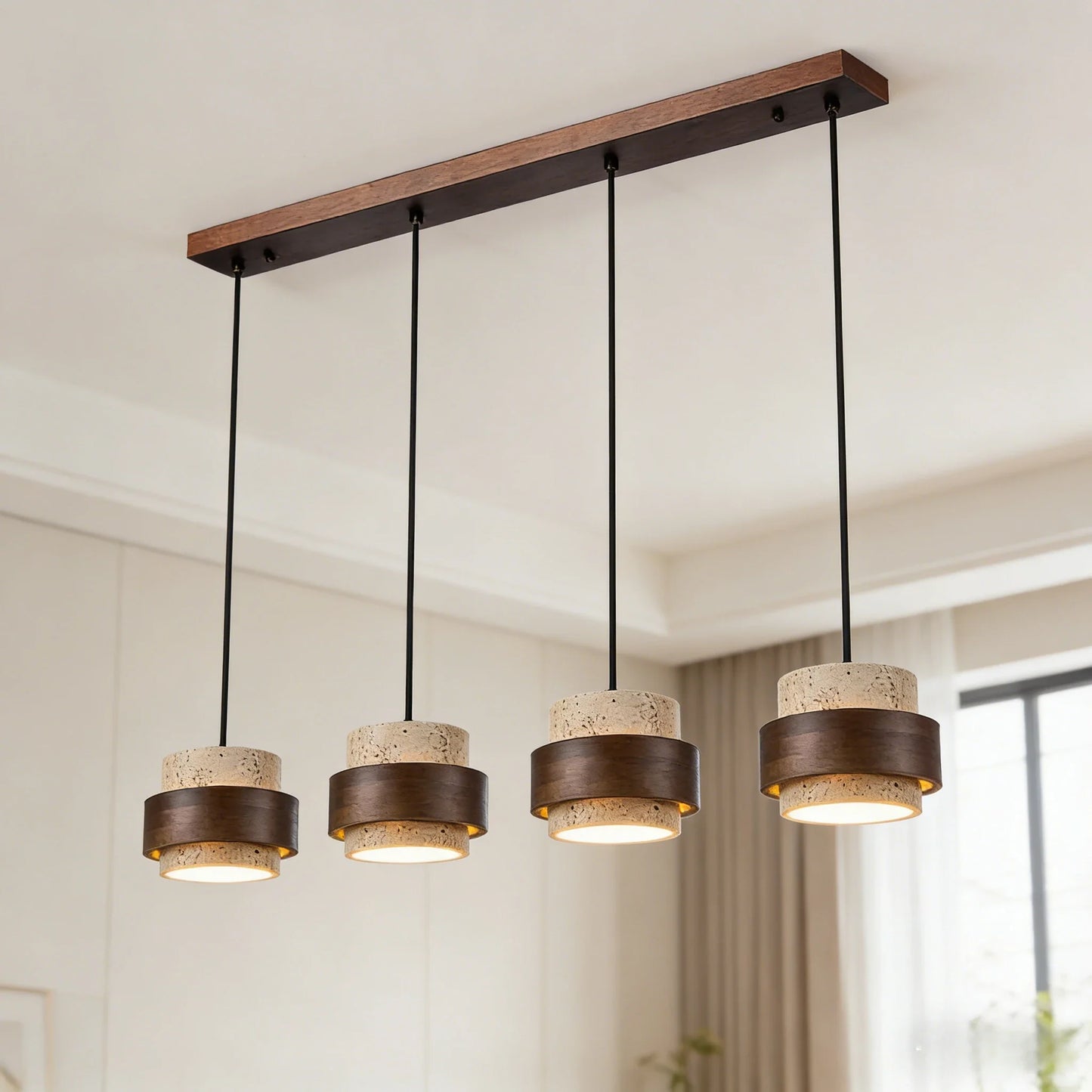 Wabi-Sabi Stone Bar Pendant Light