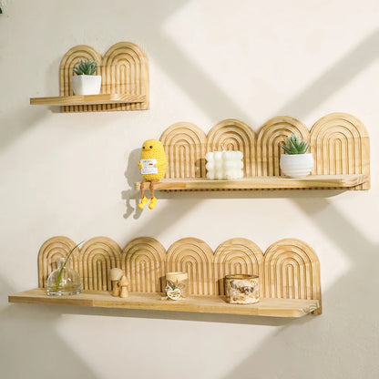 Spiral Solid Wood Wall Shelf