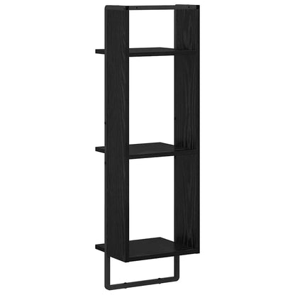3-Tier Wood & Metal Wall Shelf