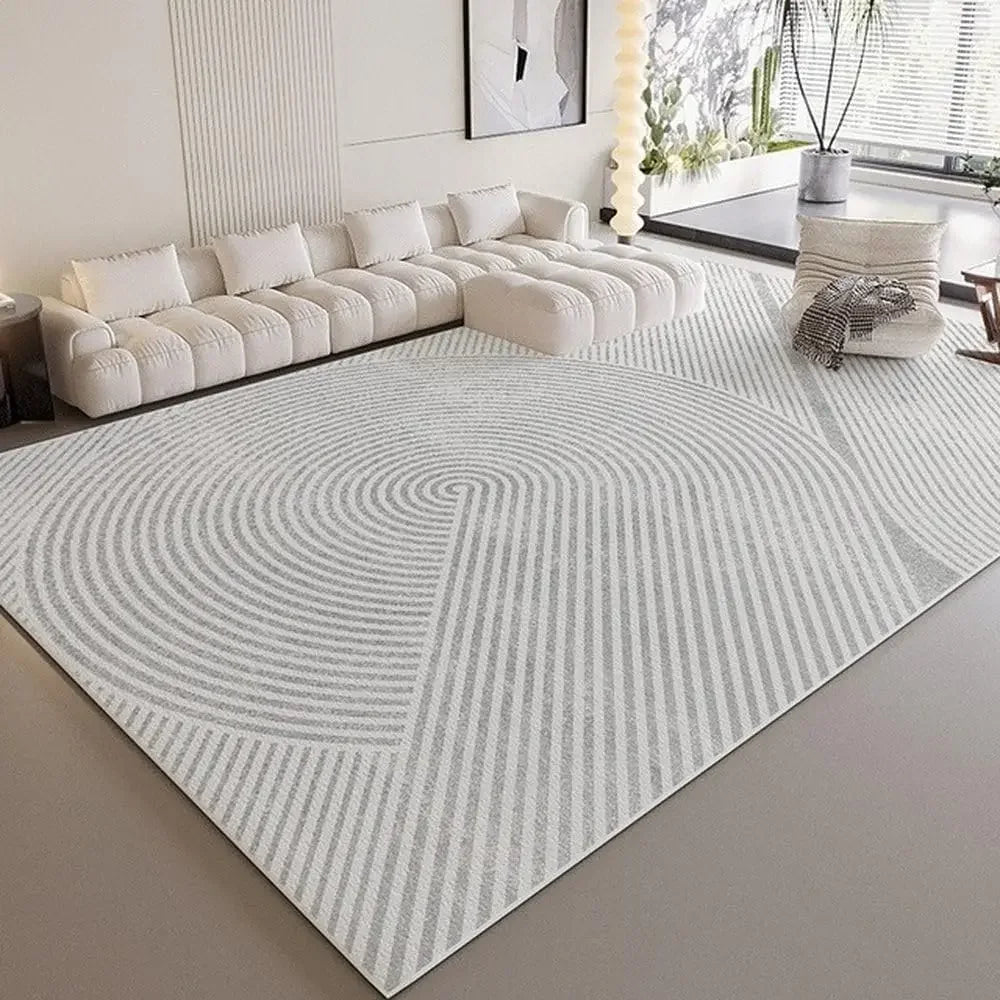 Gray Spiral Wabi-Sabi Rug