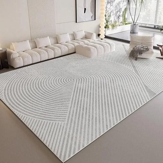 Gray Spiral Wabi-Sabi Rug