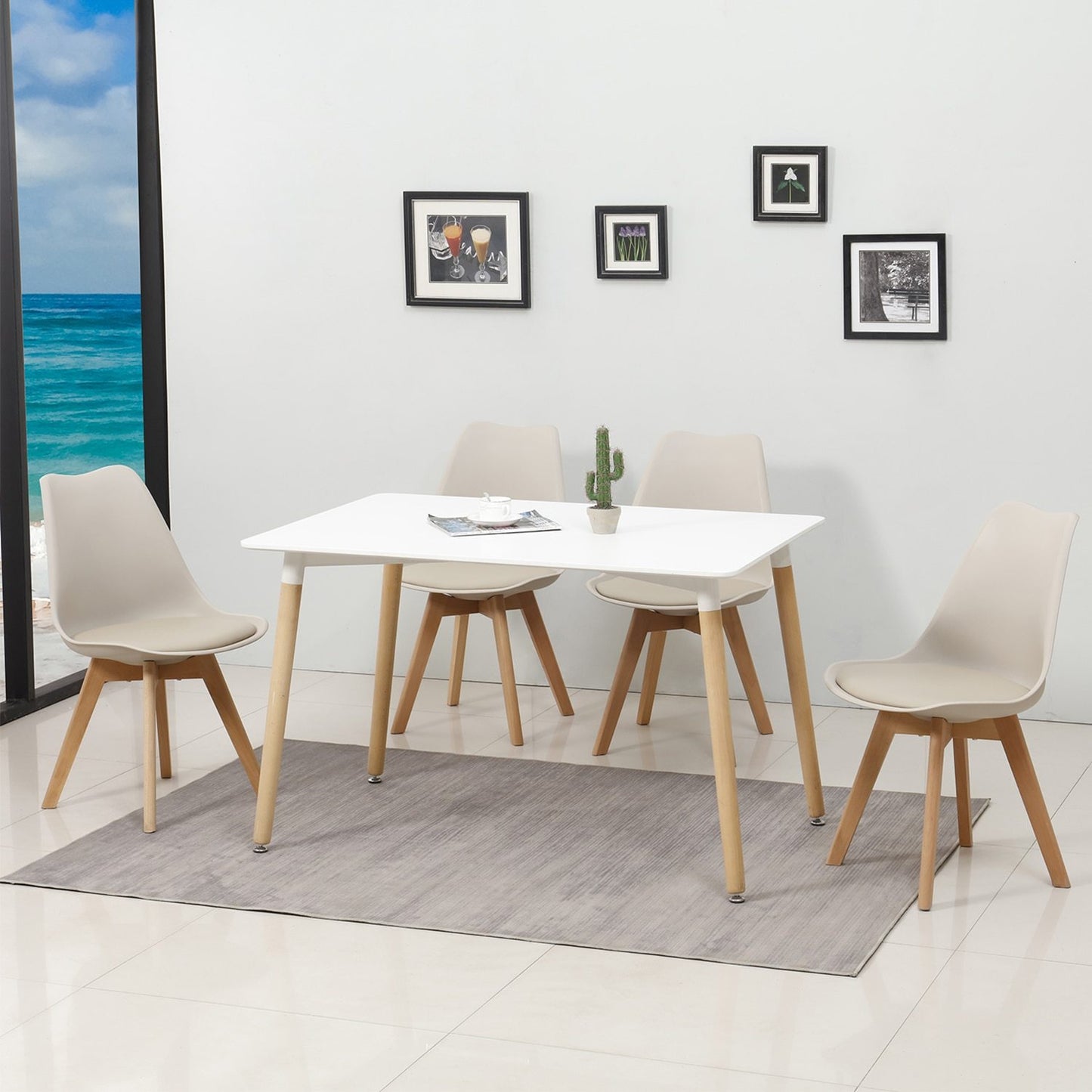 Chaises Scandinaves Beige