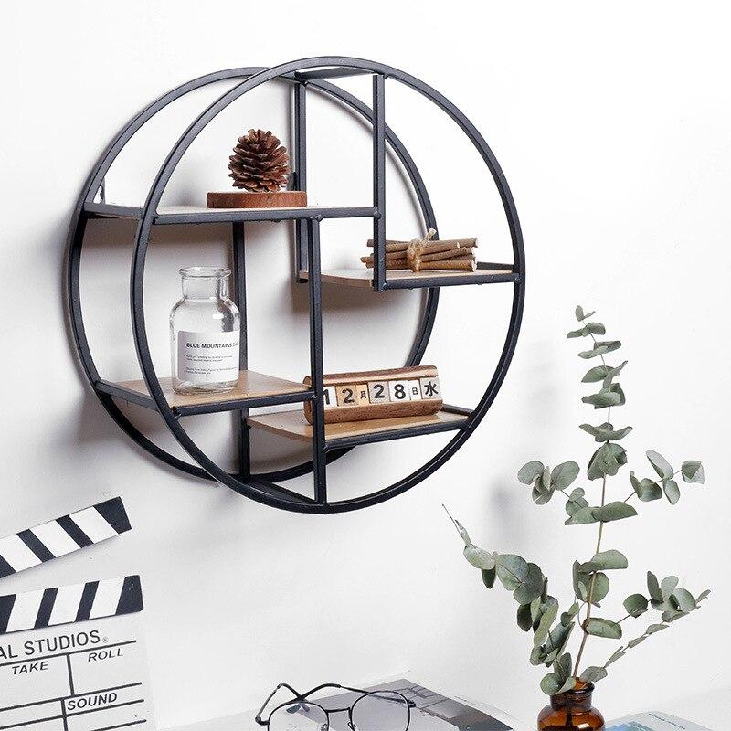 Étagère Murale Ronde Bois et Métal | Scandinave