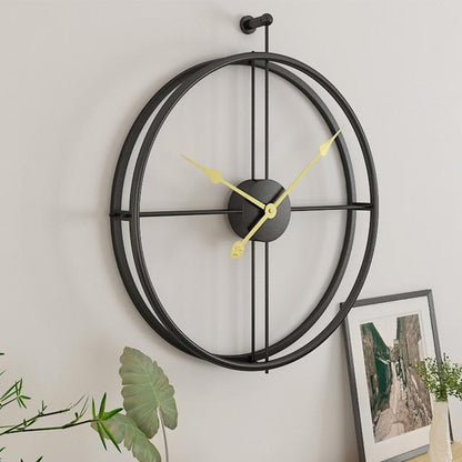 Horloge Scandinave Grande Murale Design - Doré