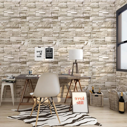 Papier Peint Scandinave Brique Beige
