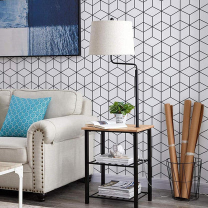 Papier Peint Scandinave Géométrique Noir et Blanc