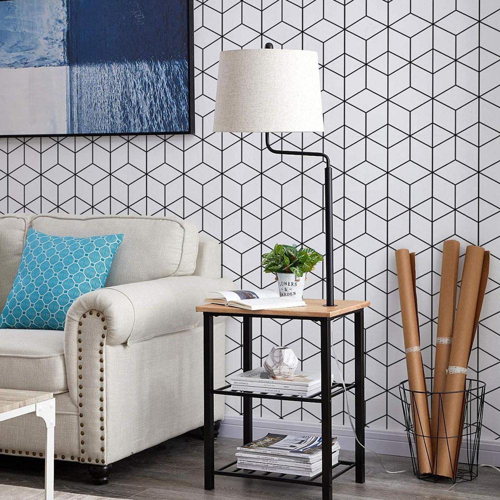 Papier Peint Scandinave Géométrique Noir et Blanc