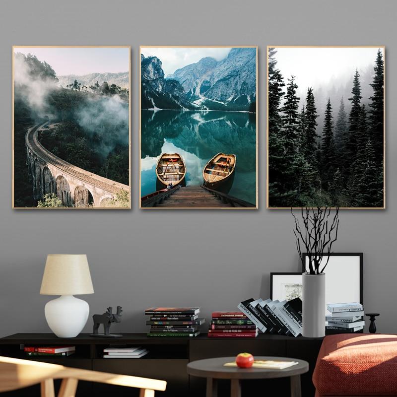 Tableau Scandinave Paysage Nature