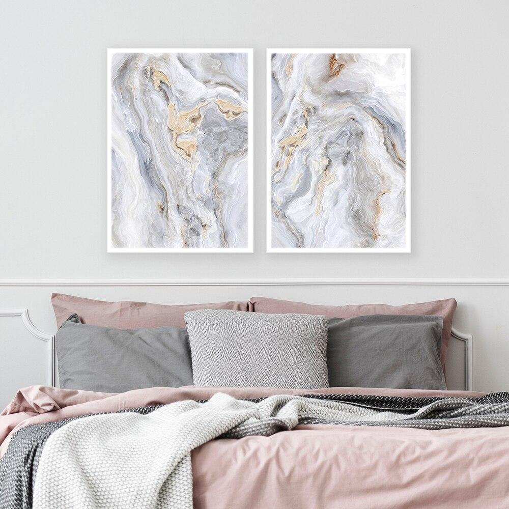 Tableau Scandinave Abstrait Gris