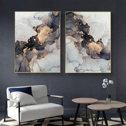Tableau Scandinave Abstrait Noir