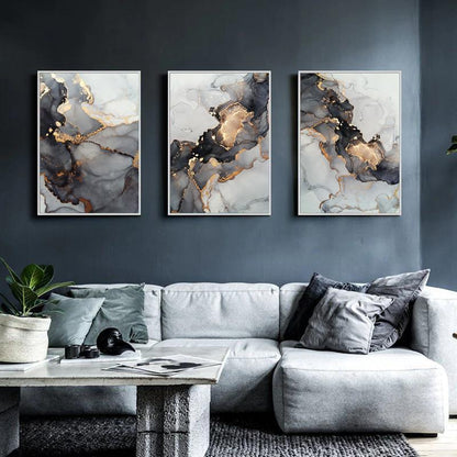 Tableau Scandinave Abstrait Noir