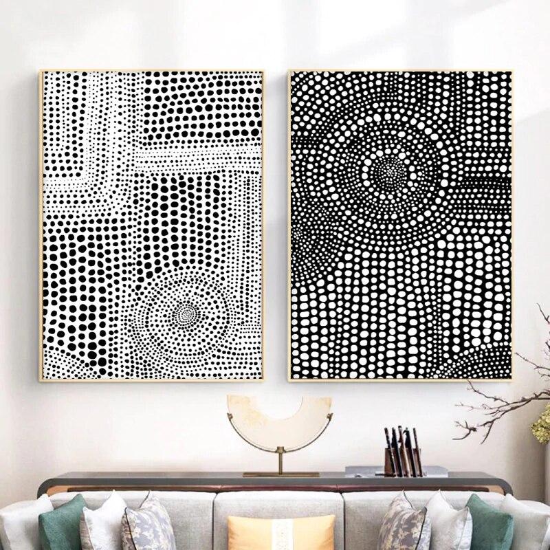 Tableau Scandinave Noir et Blanc Design