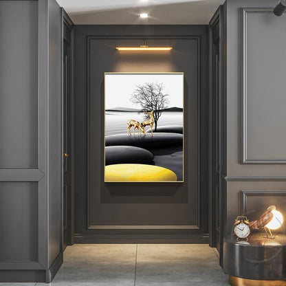 Tableau Scandinave Noir et Blanc Paysage