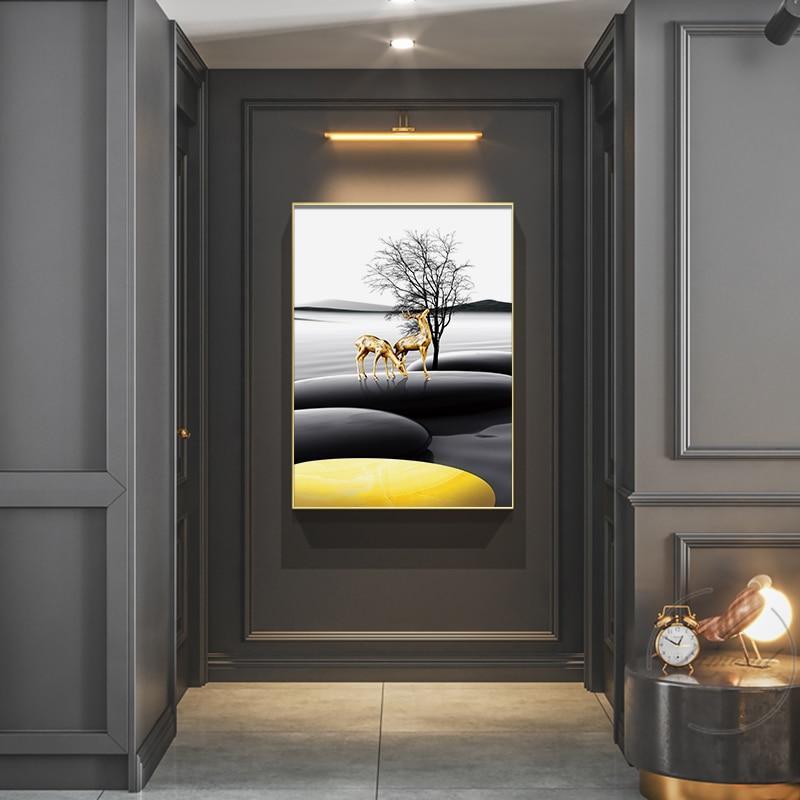 Tableau Scandinave Noir et Blanc Paysage