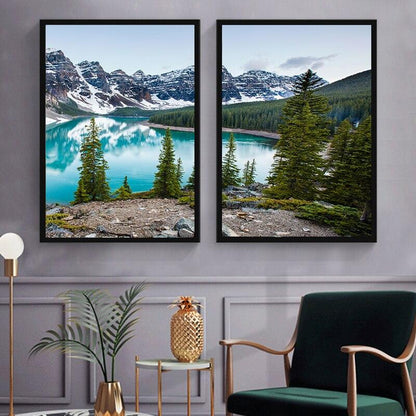 Tableau Scandinave Paysage Montagne