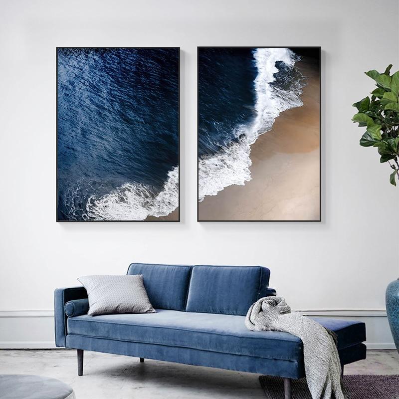 Tableau Scandinave Vague Mer