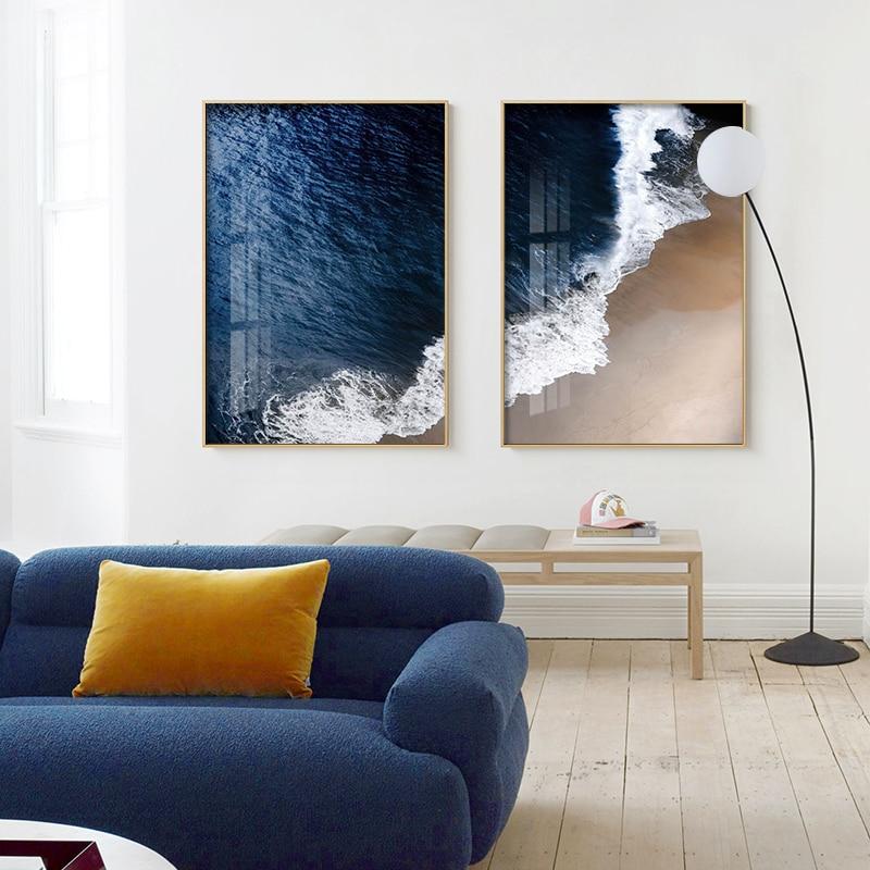 Tableau Scandinave Vague Mer