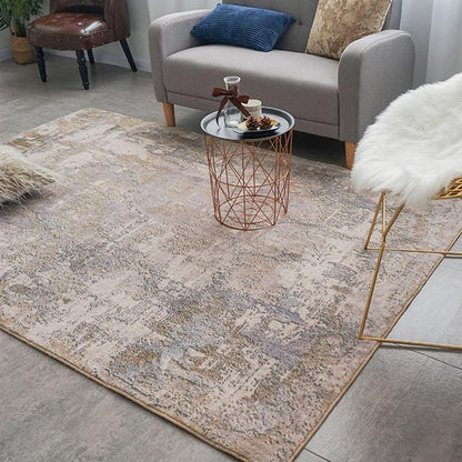 Tapis Scandinave Beige et Doré