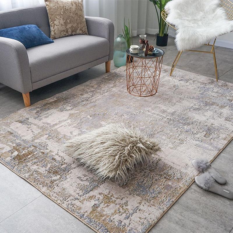 Tapis Scandinave Beige et Doré